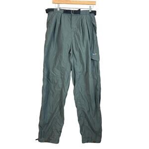 Ex Offico Nylon Cargo Hiking Pants Belted Green Outdoor Techwear L Men's Women's